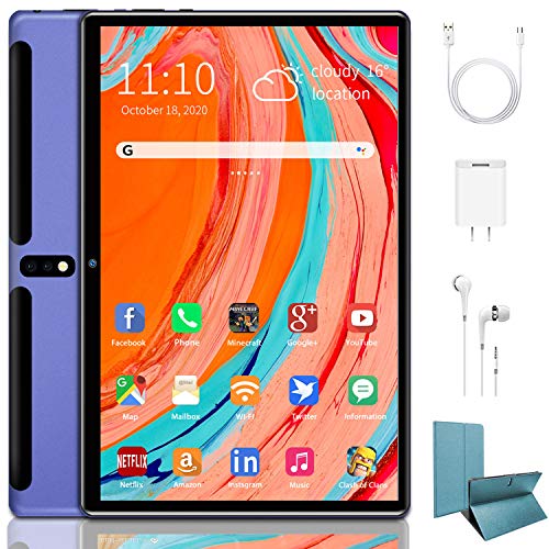 Tablet 10 Inch, Android Tablets 9.0 Pie 4GB/64GB /128GB Expand 8MP 8000mAh Tablets 4G/WiFi/Bluetooth/GPS, Google GMS Certified Tablet PC (Blue) Tablet 10 Inch, Android Tablets 9.0 Pie 4GB/64GB /128GB Expand 8MP 8000mAh Tablets 4G/WiFi/Bluetooth/GPS, Google GMS Certified Tablet PC (Blue)