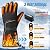 NDEOSO Heated Gloves for Men and Women, Rechargeable Electric Heated Gloves 3000mAh 7.4V, Waterproof Touch Screen Heated Gloves, Skiing, Hunting, Riding, Hiking, Fishing, Working Heated Gloves, M