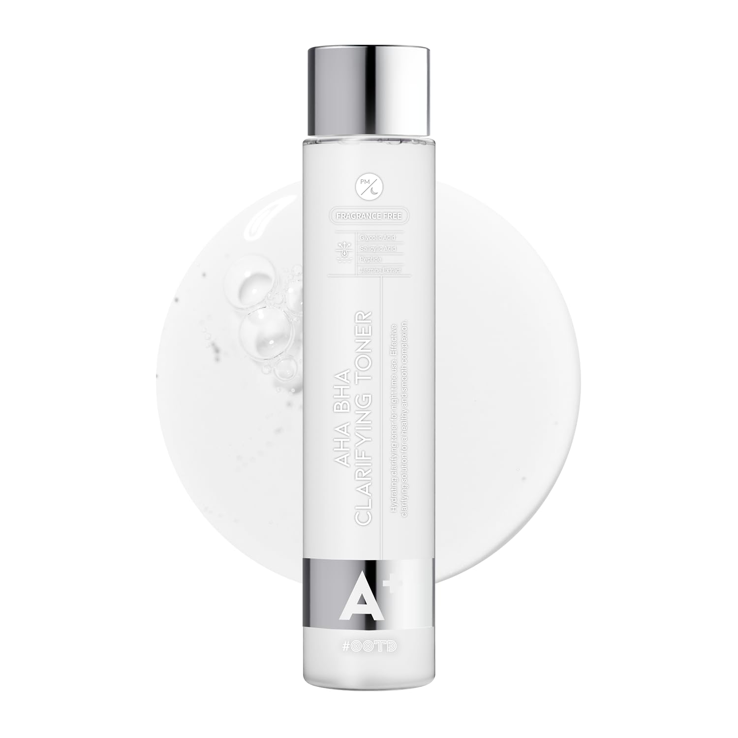 #OOTD Aha Bha Toner [8.45 Fl Oz] - Glycolic Acid Toner, Salicylic Acid Toner, Face Toner for Women Anti Aging, Hydrating Exfoliating Toner for Night time use, Made in S.Korea | AHA BHA exfoliating toner 8.45 fl oz; unclogs pores, clears blackheads & refines texture, clinically proven non-comedogenic