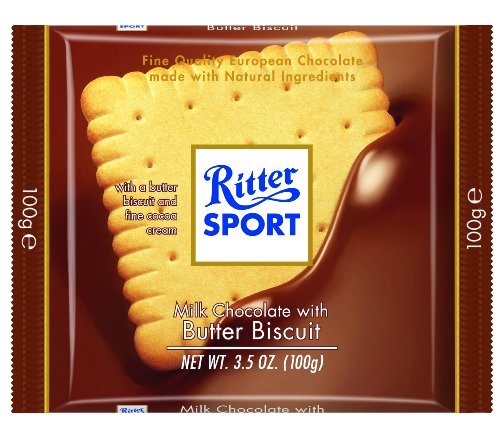 17. Ritter Sport, Milk Chocolate with Butter Biscuit
