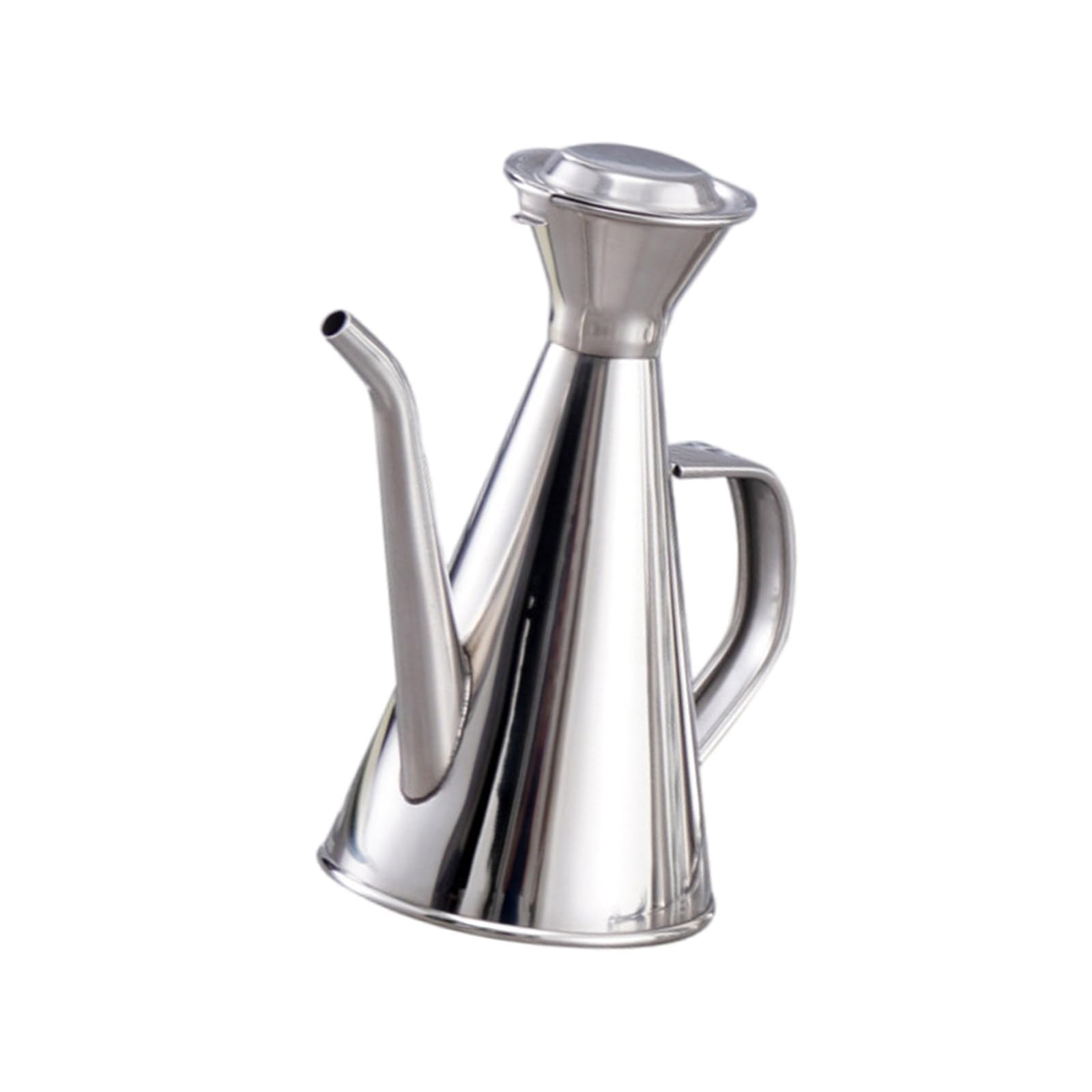 Hsioluted Sturdy 304 Nonrust Steel Oil Bottle Leak Proof Designs Ergonomic Handle Pouring Spouts for Home Kitchens Cooking Kitchens Oil Dispenser with Nozzle