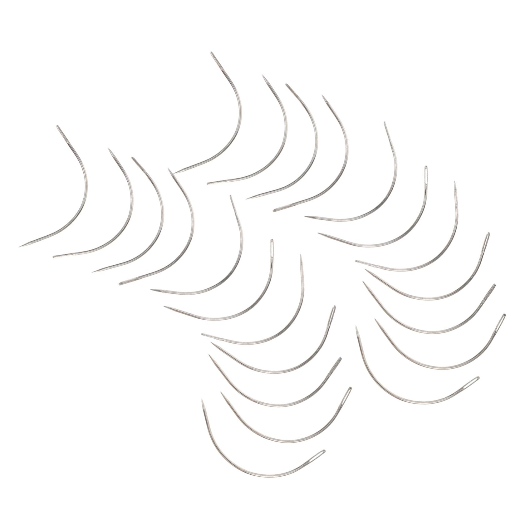 IWOWHERO 100pcs Curved Needles Upholstery Large Eye Sewing Needles for DIY Quilting and Upholstery Projects