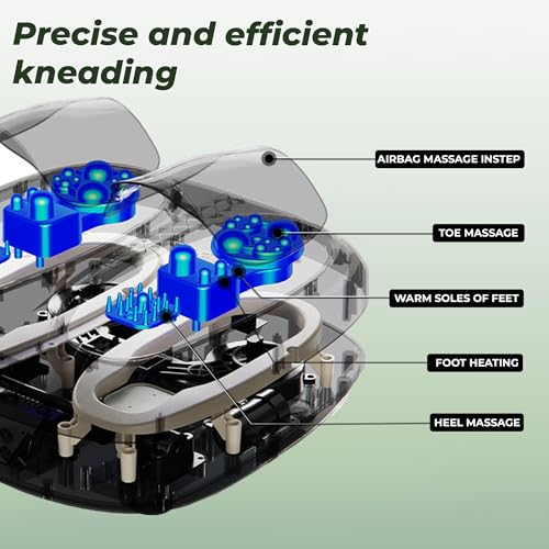 Image of Durafit91 Electric Foot Massager for Pain Relief, Feet Massager with Hand Simulation Massage, Air Compression, Shiatsu, Deep Kneading, Blood Circulation, Relaxation & Stress Relief, Portable Massager