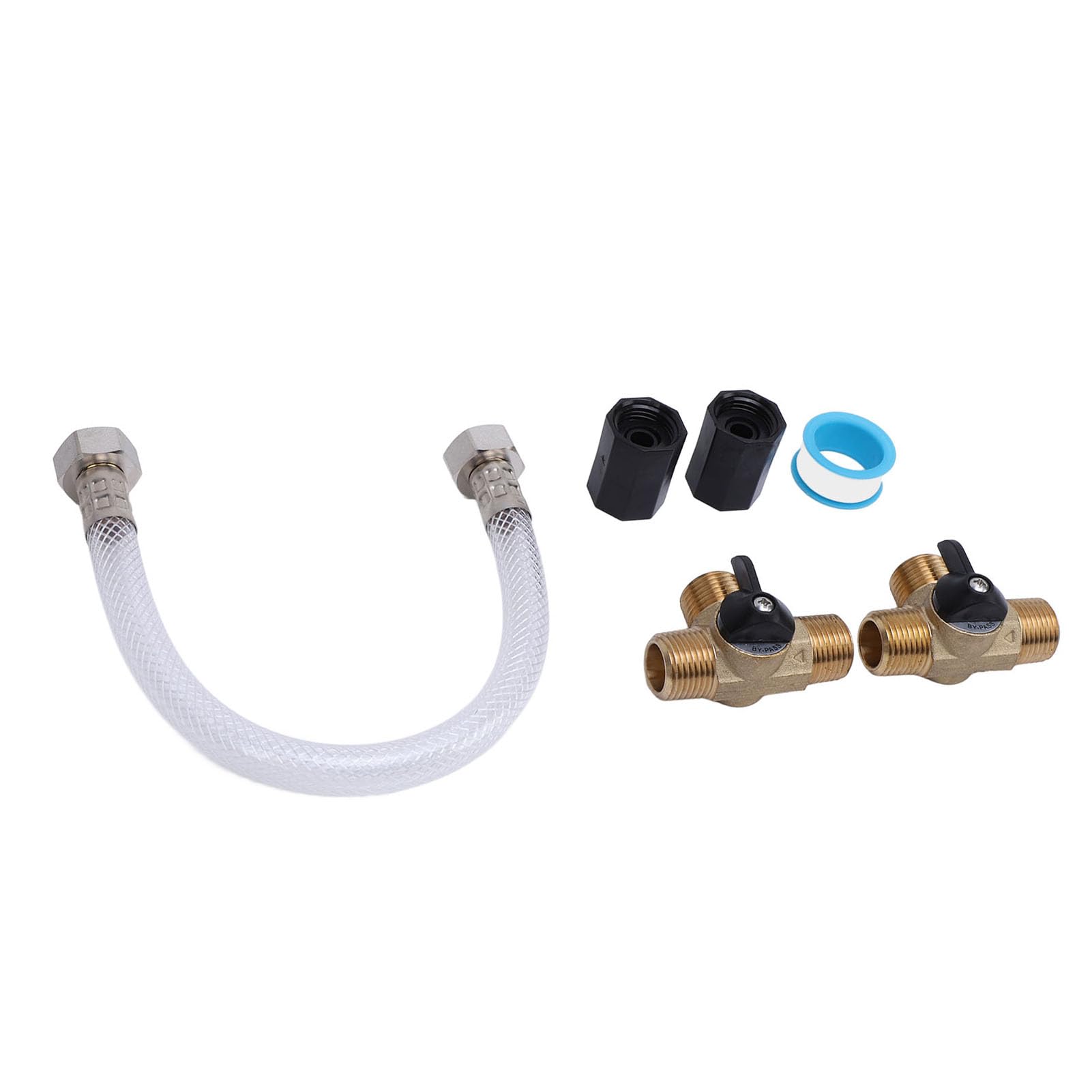 Kit di bypass per scaldabagno per camper, valvola dell'acqua e set di montaggio resistenti all'erosione, 2 connettori femmina per manutenzione del sistema RV
