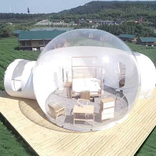 Casa burbuja inflable transparente para camping impermeable miniatura 1