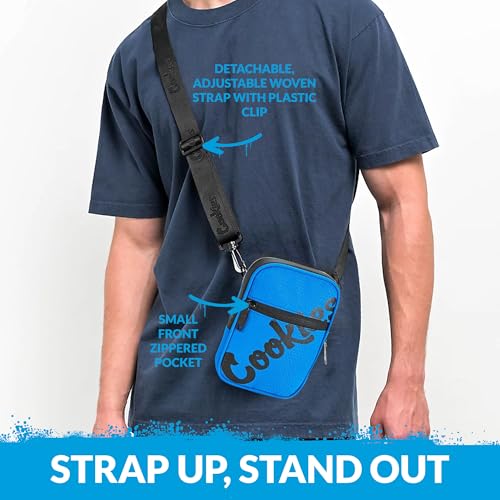 COOKIES Honeycomb Utility Bag–Smell Proof Nylon Crossbody Small Bag with Removable Strap, 5 Zippered Compartments, Streetwear2