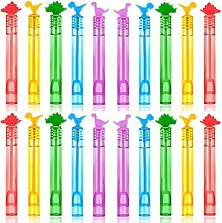 Bubbles for Kids, Party Bag Fillers for Kids, 20 pcs Bubble Wands Mini 6 Colors Ramdom Dinosaurs Bubbles Kids Party Bag Fillers, for Kids Party Favours, Summer Toy Party, Bath Toys so