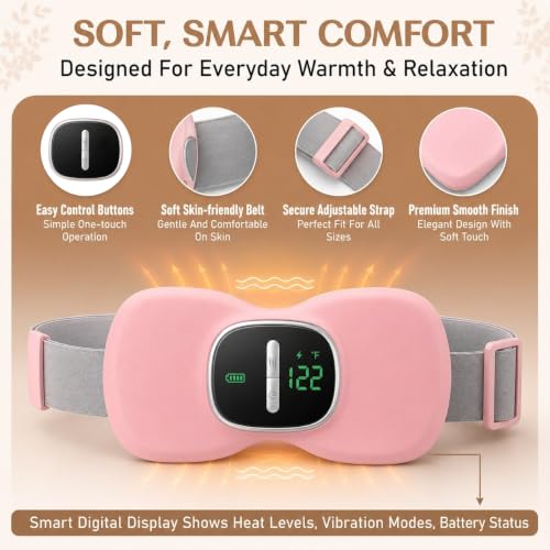 Image of BRONTIX Menstrual Pain Relief Heating Pad | Electric Period Cramp Massager