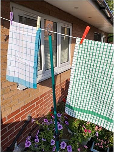 Luxury Nights Heavy Duty Line Prop HD Twist Telescopic 2.2M Extendable Clothes laundry Metal Galvanised Garden Washing Line Outdoor Extendable Pole 1 Prop