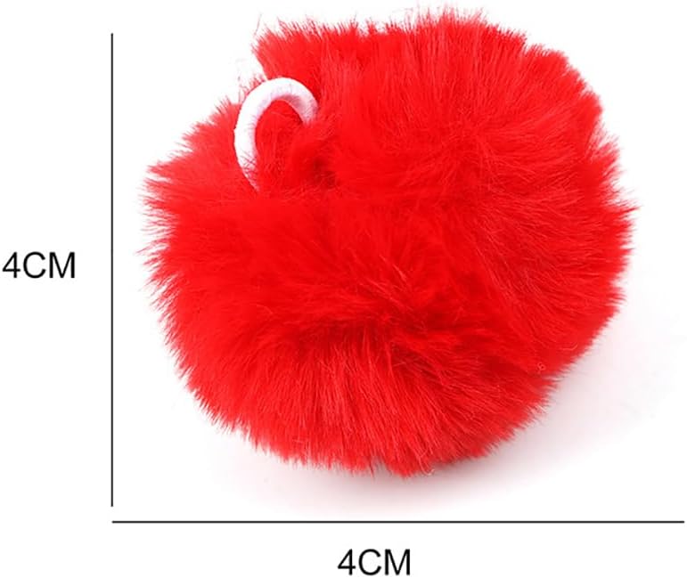 20 Pcs 4cm Large Plush Pom Poms Round Pom Pom Balls Soft Fluffy Balls Arts and Crafts Pom Poms Decorative Crafting Pom Poms with Tiny Cord for Gloves Scarves Black