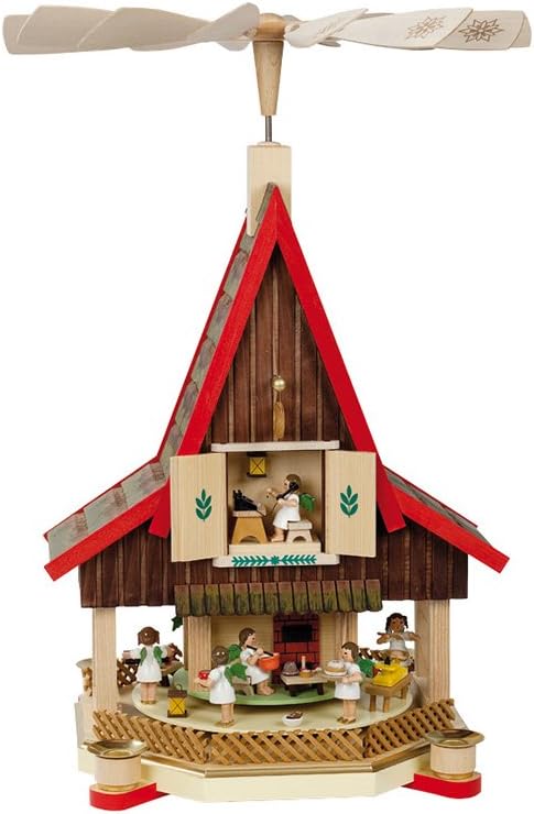 ISDD Christmas Pyramid Advent House, height 53 cm/21 inch, original Erzgebirge by Richard Glaesser Seiffen