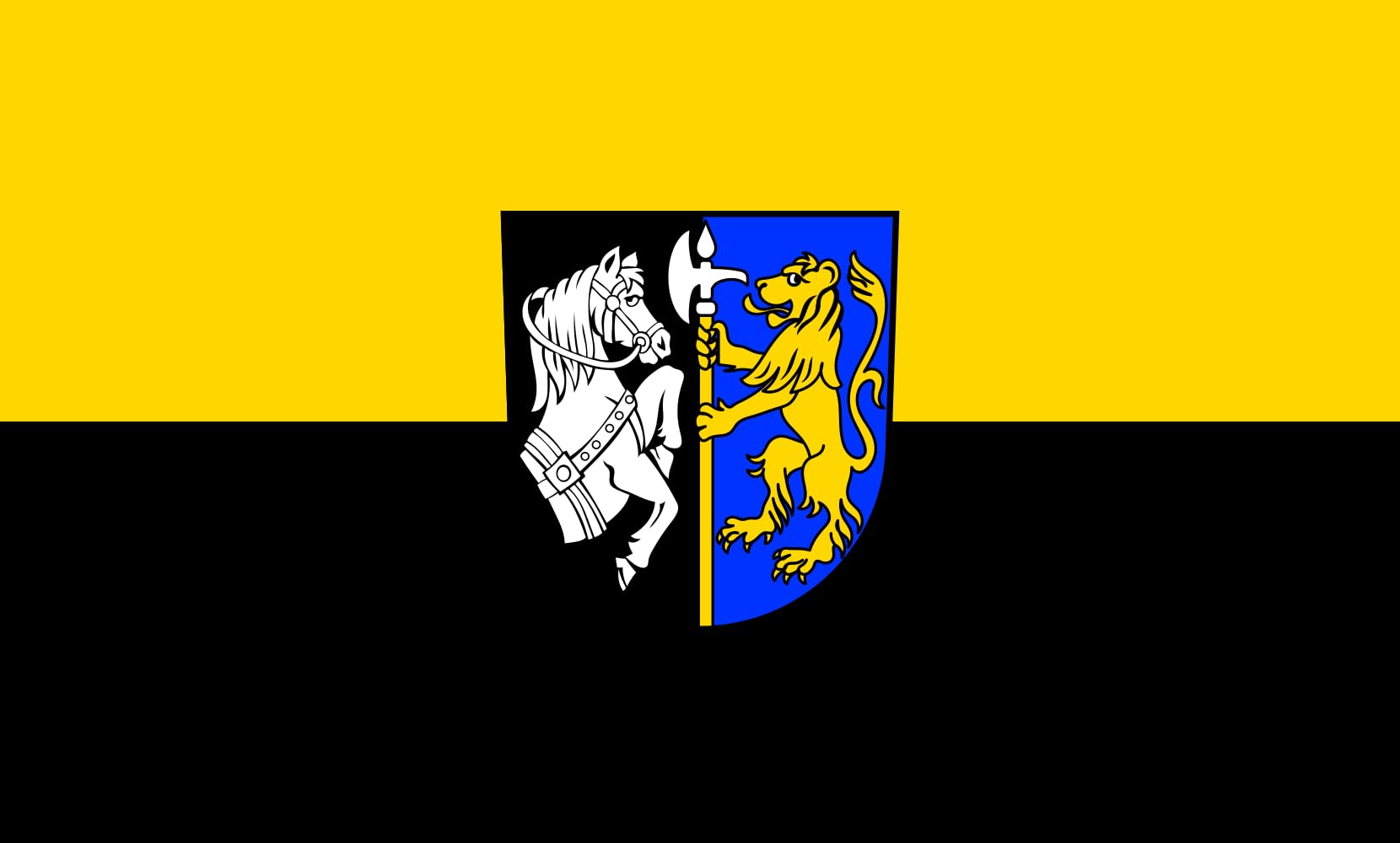 Drapeau Bösingen paysage anti-déchirure grand format 1.35m²