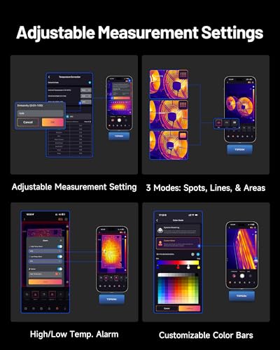 Image of TOPDON TC001 Max Dual-Lens Thermal Camera, Compatible with Any USB-C iPhone, iPad & Android Device, 512 x 384 Super Resolution, 256 x 192 IR Resolution Thermal Imager, -4F~1022F Temp Range- Blue