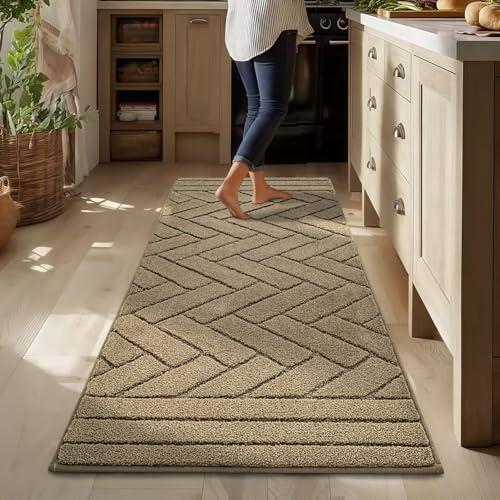 Image of hicorfe Kitchen Runner Rug,24 inchx59 inch Kitchen Set,Non-Slip Kitchen Mat