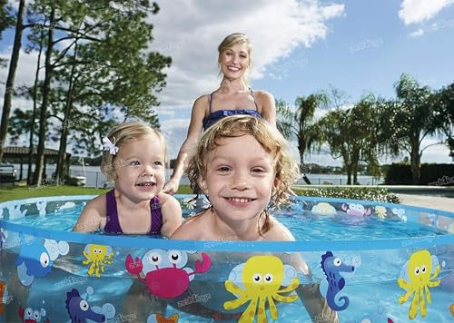 Image of Zest 4 Toyz Swimming Pool for Kids Baby Adult Aquababes Bathtub for Indoor Outdoor Play (4 Feet)