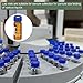 YOKIVE 1000Pcs Autosampler Vial with Writing Area and Graduations, HPLC/GC Vials 9-425 Lab, Great for LC Stamper (2ml, Amber Vials, Blue Screw Cap)