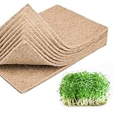 UCandy 10 Pack Jute Grow Mat for Microgreens, 8' x 12' Hydroponic Grow Pads for Growing Tray Sprouting Trays Jute Fiber Seed Starter Planting for Micro Greens & Wheatgrass
