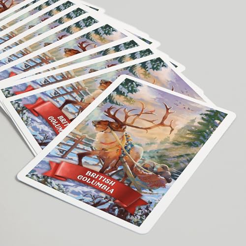 Lantern Press British Columbia, Christmas Sleigh Ride naipes póker 52 miniatura 5
