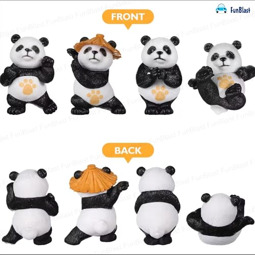 Image of FunBlast Panda Miniature Figurines - Decorative Showpiece, Gift for Him /Her, Diwali Deepwali New Year Home Decor, Bedroom, Living Room, Office, Table, Car Dashboard (Style-C)