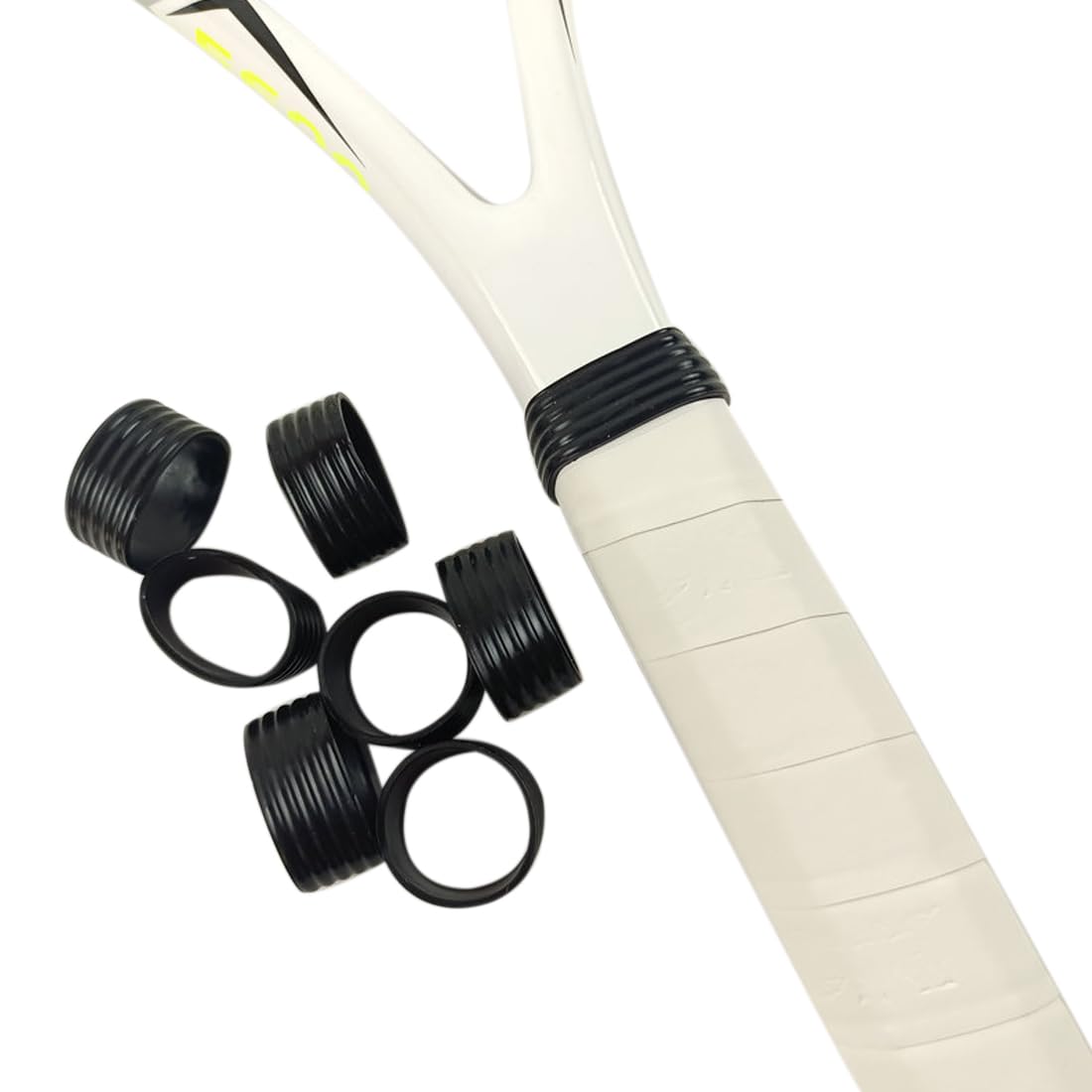 Anneau En Caoutchouc Pour Raquette De Tennis | Anneau En Caoutchouc De Poignée De Raquette De Tennis Extensible En Silicone | Poignées De Raquette De Tennis, Housse Absorbante Antidérapante Pour Tenni