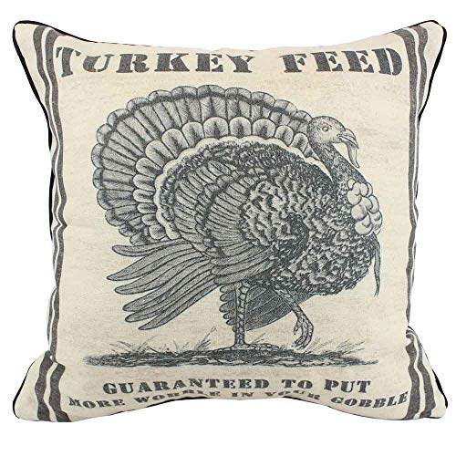 JuniperLab Thanksgiving Kopfkissen Vintage Türkei Überwurf Kissen Decken Alte Feed Sack kissenrollen Cover