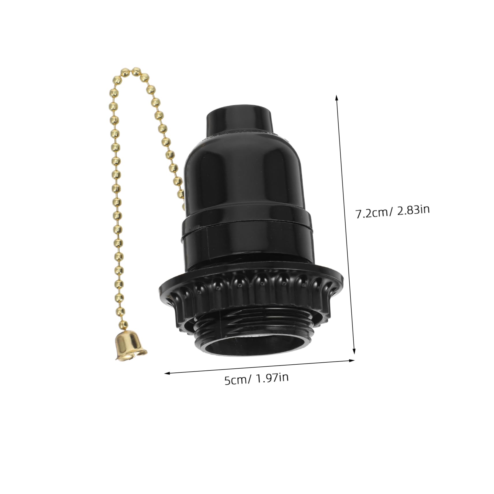 Mikikit Lamp Holder with Pull Chain Switch Versatile Ceiling Light Base for Easy Brightness Compatible with Various Light Bulbs for Home and Commercial Use