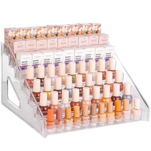 GBKDQQ Organisateur de vernis à ongles en acrylique à 7 couches - Capacité de 84 bouteilles - Support en polystyrène transparent pour vernis à ongles -...