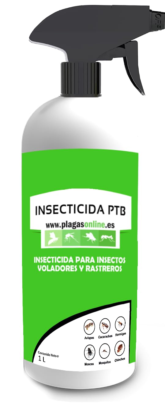 Insecticida Control de Insectos 1L | Eficaz y Duradero, contra Chinches, Pulgas, Cucarachas, Hormigas, Ácaros, Gorgojos, Polillas, Moscas...