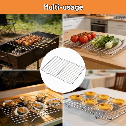 Lot de 3 grilles de Refroidissement rectangulaires en Acier Inoxydable – vue 7