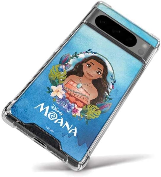 Skinit Clear Phone Case Compatible with Google Pixel 8 Pro - Officially Licensed Disney Princess Moana Portrait Design