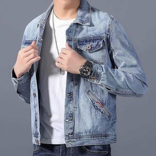 DGHM-JLMY Chaqueta de mezclilla vintage para hombre miniatura 3