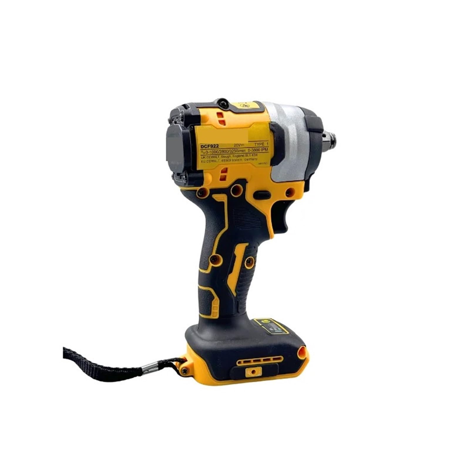 Llave de Impacto Llave De Impacto Sin Escobillas Inalámbrica, Batería De Litio De 20V, 1/2 ", 2800 RPM, 205NM, Llave Eléctrica De Velocidad Variable De Torsión