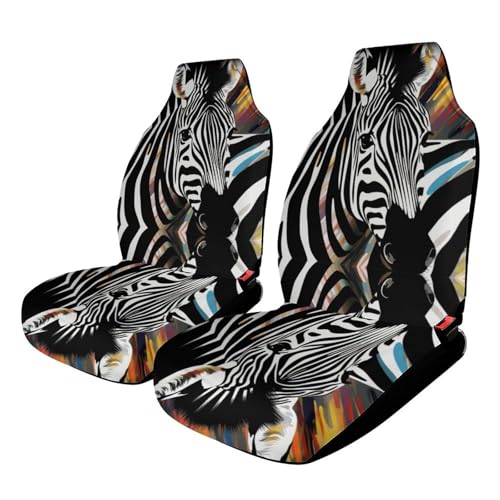 Housse de siège de voiture universelle élastique motif zèbre