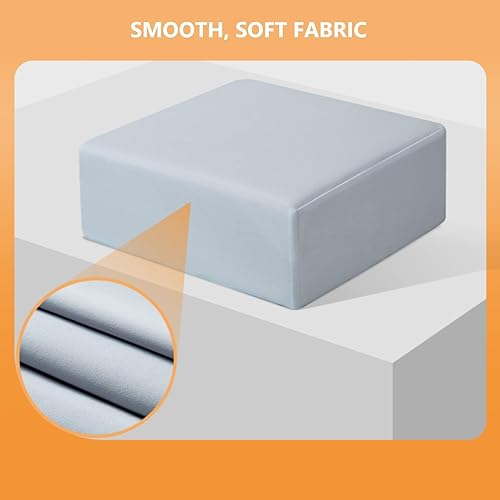 Miniatura 8 de TOPPURE Almohada de espuma viscoelástica con forma de cubo para dormir de lado, almohadas cuadradas para aliviar el dolor de cuello y hombros,