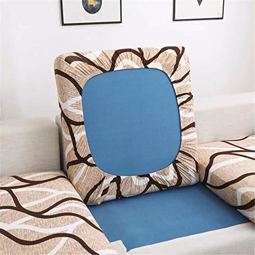 Surwin Housse de Coussin de Canapé Extensible, Antipoussière Housse de Siège de Canapé Housse de Protection pour Meubles (Vagues,1 Place) Cover