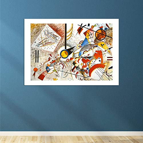 Bustling Aquarelle 1923 Kandinsky grand format mat d'art encadré - 5