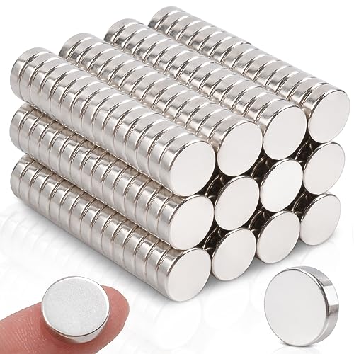MAGXCENE 180 Pcs Small Neodymium Disc Magnets for Crafts, 0.4x1/8 inch Tiny Magnets for Fridge Whiteboard Kitchen Cruise Tool Storage Industrial
