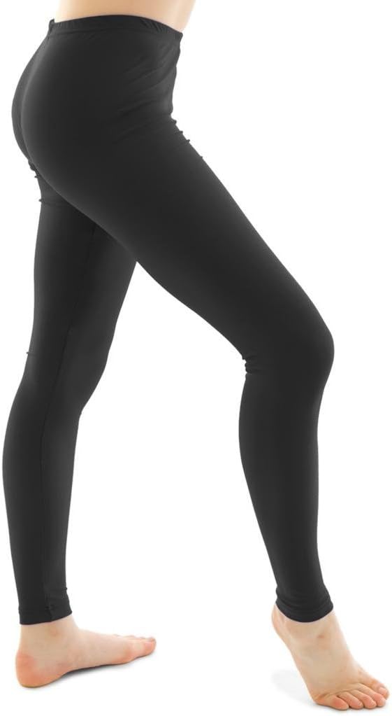 CL Girls Footless Dance Tights Gymnastics Ballet Sports Dance Wear Full Length Tights - Black 3-13 Years Old