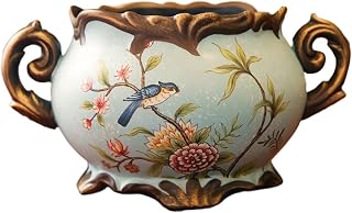 Idyllic Retro Painted Ceramic Vases and Decorative Decorations in Rural Living Room 25 * 15cm