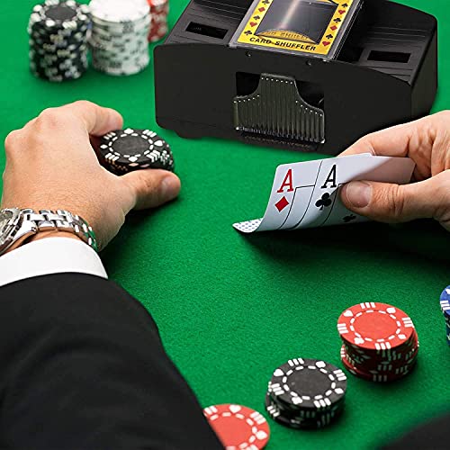 Dacefloy Automatic Shufflers Playing Card Shuffling Machine Battery Operated Tool For Uno, Texas Hold'em, Home Card Games, Blackjack, Electric Casino Poker #TOP5