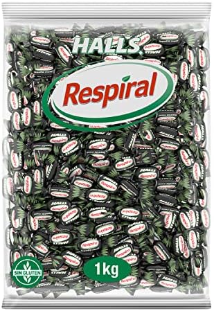 Halls Respiral Caramelos Sabor Regaliz y Mentol, Bolsa de 1 Kg