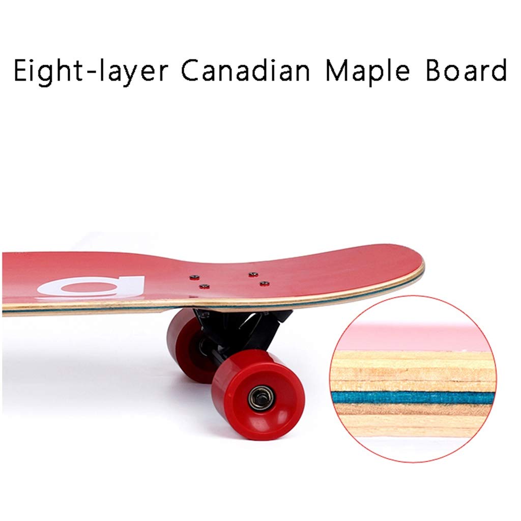 Planche à roulettes Portable Kick Skate Board Cruiser Planches à roulettes en érable Canadien pour Enfants débutants Adultes, 46"x 9"