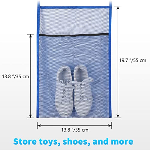 Sweetude 3 Pouch Ultimate Trampoline Shoe Storage Durable UV Resistant PE Bags for Most Trampoline, 19.7 x 13.8 Inch Each Compartment, Blue4
