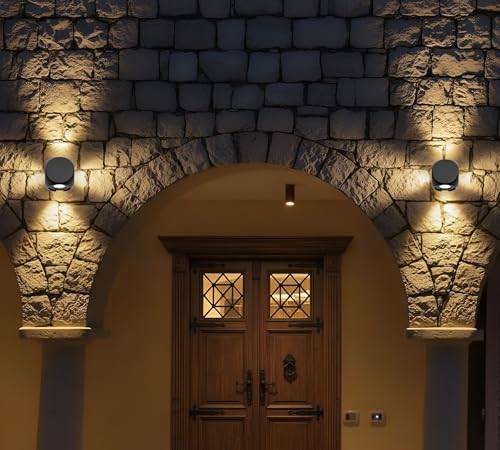 Image of 4-Way Warm White Decorative Lamp | 4W LED Up Down Wall Light | IP65 Waterproof & Shockproof Aluminium Body | Elegant Indoor & Outdoor Wall Sconce for Home Decoration