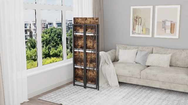 Amazon.com: BHG Vintage Multifunctional Folding Bookshelf, No