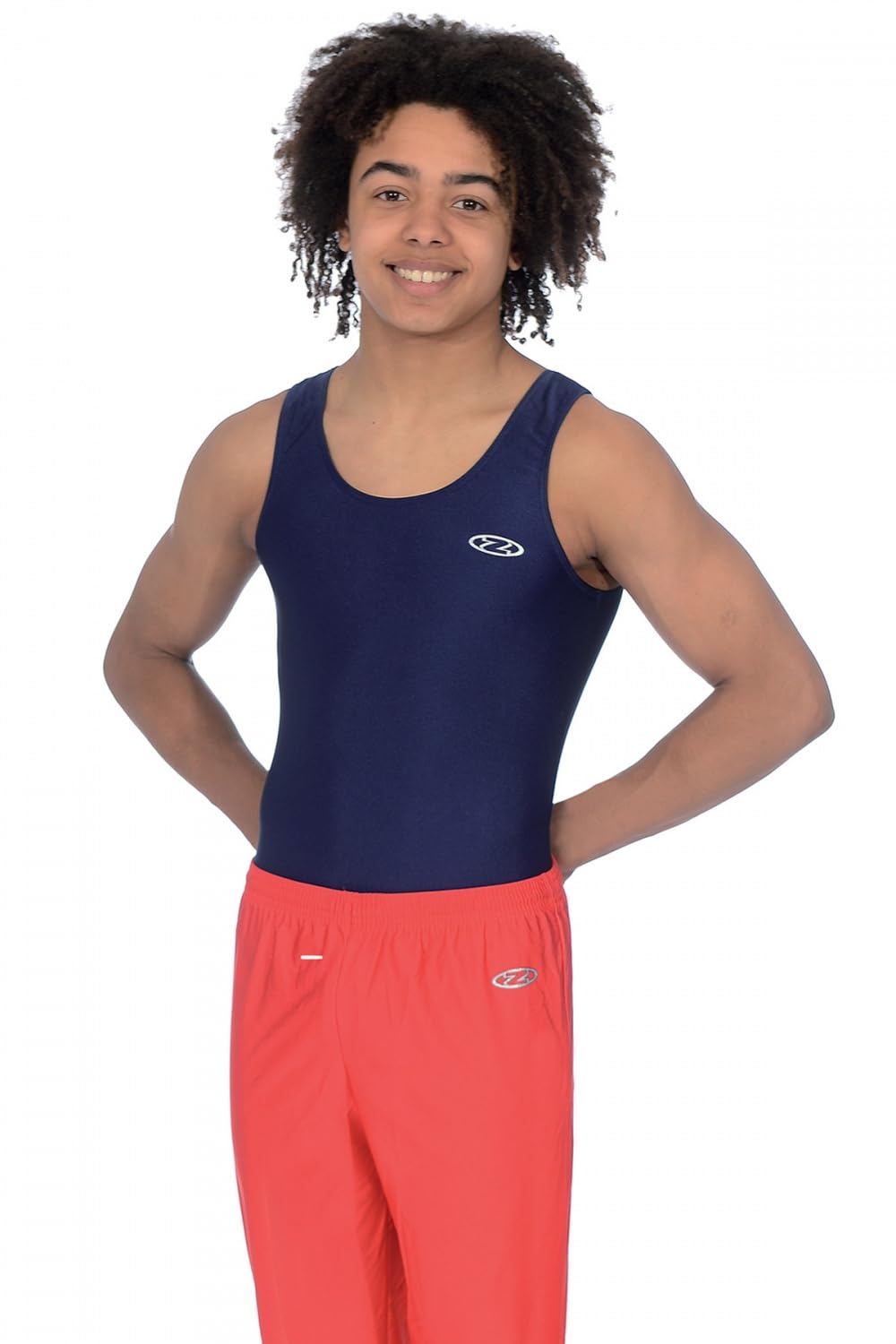 The Zone Z119 Boy's Nylon/Lycra Leotard Navy Blue Size 34"