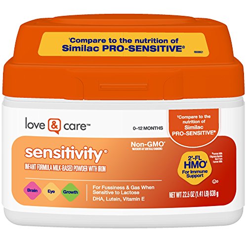 Love & Care Sensitivity Non-GMO* Infant Formula Powder With Iron, Reduced Lactose, 22.5 Ounce