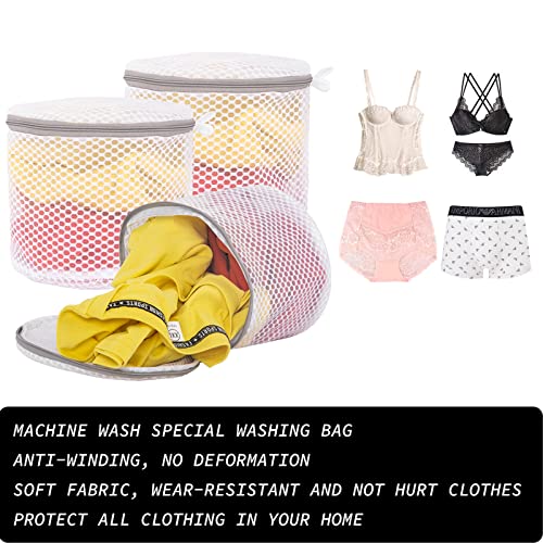 Sueriv Pack Of 3 Delicate Bra Washing Bag - High Permeability Sandwich Fabric Lingerie Laundry Bag Mesh Bra Wash Bag For Intimates Lingerie And Delicates With Premium Zipper- Underwear Bag For Bras,Socks,Panty,Undershirt #TOP2