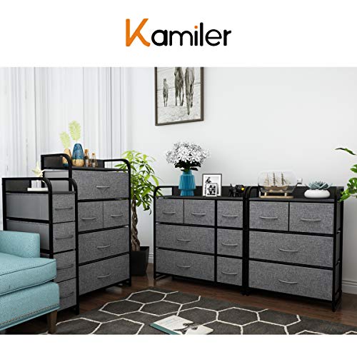 Kamiler 7 Drawer Dresser,3Tier Storage Organizer,Chest of Drawers for