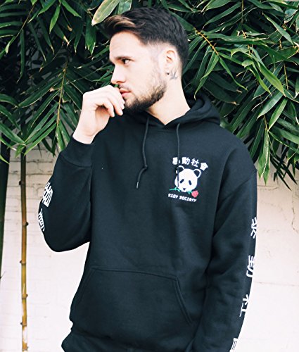 Riot Society Geo Kanji Love Embroidered Mens Hoodie White Small